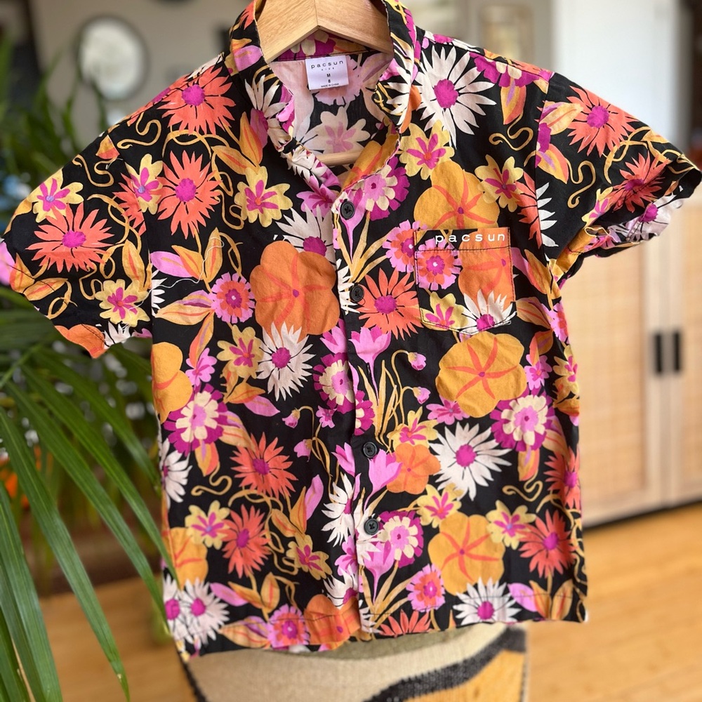 Pacsun Kids Floral Button-Up Shirt